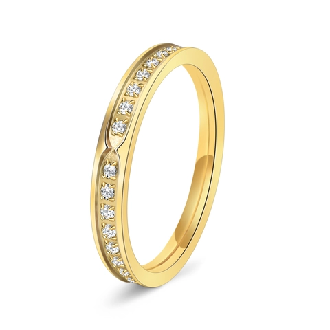 Edelstahl Zirkonia Eingelegt Ring Für Damen Minimalistisch Mode Geometrisch Fingerring Premium Schmuck Geschenk