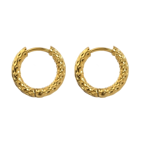 Gehämmerte Textur Edelstahl Hoop Ohrringe Für Damen Herren Mode Minimalistisch Geometrische Runde Kreis Ohrringe Schmuck Geschenk