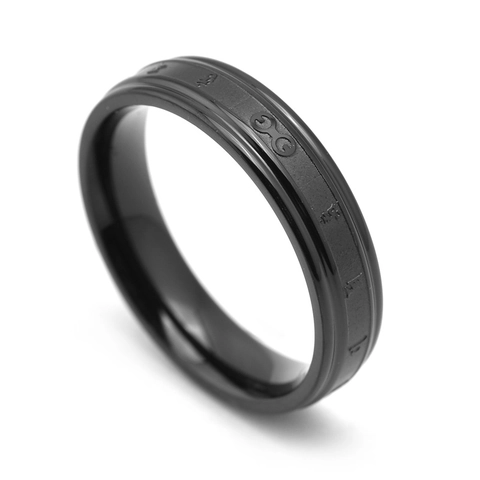 Minimalistische Titanium Staal Mantra Ring Gegraveerde Symbolen Smalle Roestvrijstalen Vingerring Voor Mannen En Vrouwen