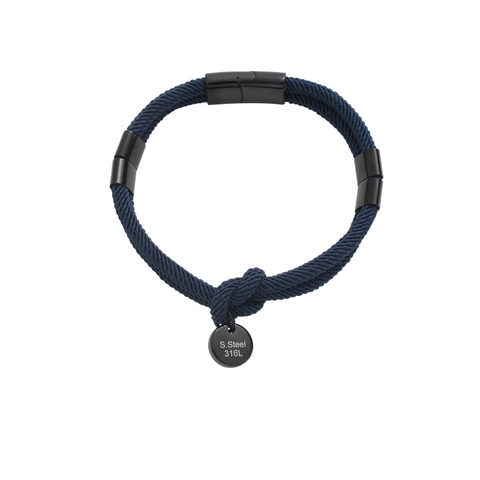 Minimalist 316L Stainless Steel Braided Rope Bracelet For Couples Double Layer Hand Woven Jewelry For Men Women Daily Use