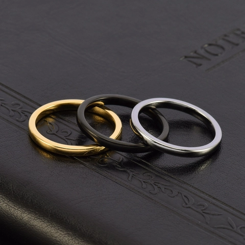 Minimalist Wolframstahl Band Ring Poliert Glatt Schlank Band Für Herren Damen Unisex Paar Finger Schmuck Verlobungsring