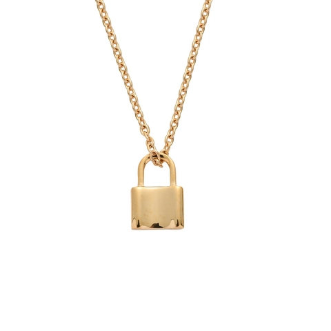 Collana con Pendente a Lucchetto in Acciaio Inossidabile Minimalista per Uomo Donna Hip Hop Streetwear Gioielli Regalo