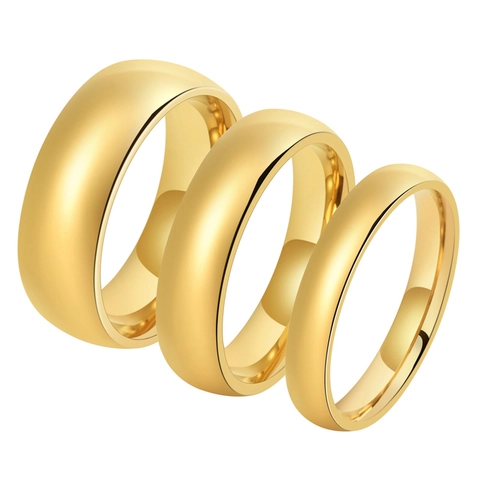 Anillo de Banda de Acero de Tungsteno Minimalista para Hombres Mujeres Personalizado Liso Pulido Altamente Pulido Anillos de Pareja Oro Plata Joyería Regalo