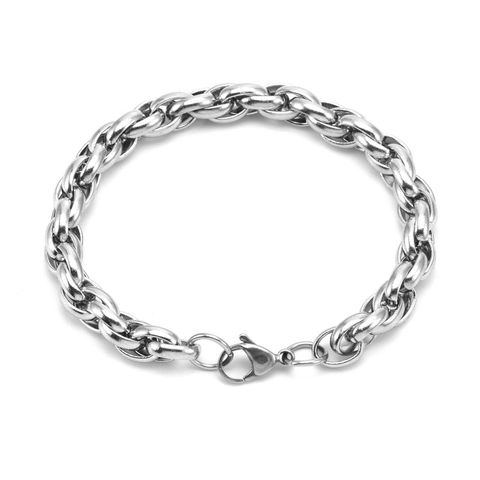 Polierter Edelstahl Drachenknochenkette Armband Für Herren Handgefertigt Geflochten Hip Hop Mode Schmuck Geschenk Für Freund