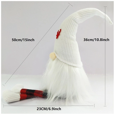 Weihnachten Zwerg Plüsch Gesichtslose Puppe Rentier Strickmütze Lange Beine Buffalo Plaid Tomte Ornament Party Deko