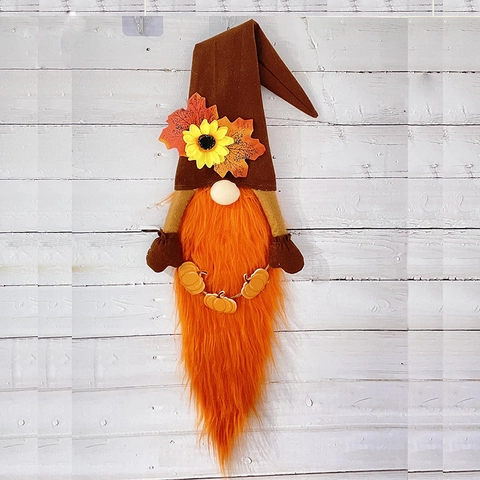 Herbst Erntedankfest Gnom Wandbehang Dekoration Mit Sonnenblumen Ahornblatt Kürbissen Plüsch Ernte Haus Deko Ornamente