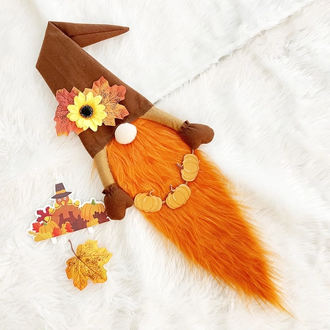 Herbst Erntedankfest Gnom Wandbehang Dekoration Mit Sonnenblumen Ahornblatt Kürbissen Plüsch Ernte Haus Deko Ornamente