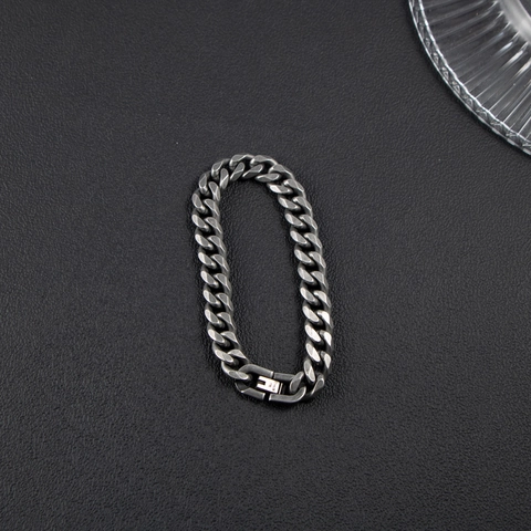 Herren Edelstahl Panzerkette Armband 6-Seiten Polierte Grobe Kette Vintage Hip Hop Trendig Schmuck Geschenk Für Unisex