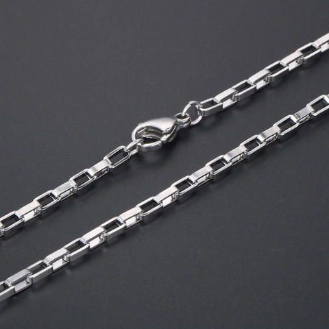 Collana a Catena Veneziana in Acciaio Inossidabile Lucido per Uomo Donna Unisex Catena Minimalista in Acciaio al Titanio