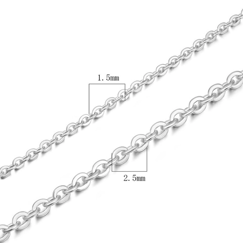 Minimalist Stainless Steel Rolo Cable Chain Necklace For Men Women Simple Polished Fashion Jewelry Couple Accessory Gift