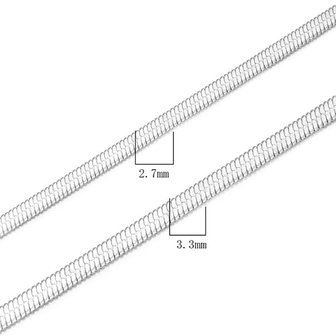 Minimalist Stainless Steel Flat Snake Chain Necklace For Men Women Polished Herringbone Blade Link Chain Choker Fashion Jewelry
