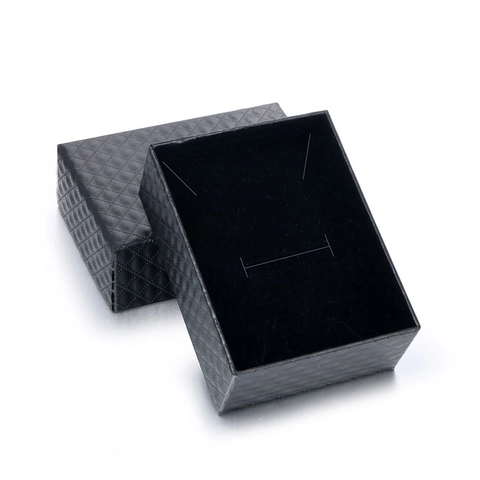 Modern Quilted Jewelry Box Thick Cardboard Gift Box For Ring Pendant Earrings Storage Elegant Embossed Jewelry Organizer Packaging