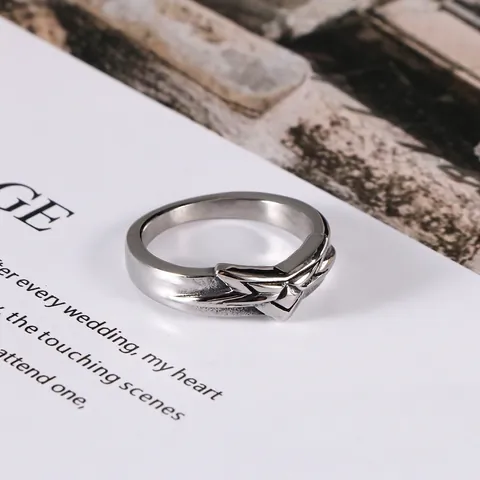 Vintage Titanium Steel Five Pointed Star Ring For Men Women Geometric Polished Stainless Steel Punk Hip Hop Jewelry Gift