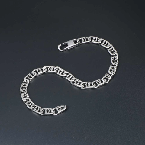 Minimalist 316L Stainless Steel Geometric Hollow Chain Bracelet For Men Women Polished Punk Style Unisex Jewelry Gift