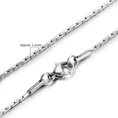Collana a Catena in Acciaio Inossidabile Minimalista per Donna Uomo Catena a Maglie Semplici Gioielli di Moda Accessori