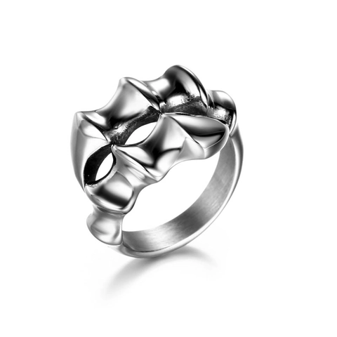 Vintage Titanium Steel Beast Claw Ring Punk Gothic Joint Bone Ring For Men Polished Hard Industrial Style Finger Band