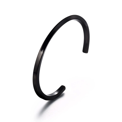 Modern Stainless Steel Open Bangle For Men Women Twisted Geometric Polished Minimalist Hip Hop Couple Jewelry Gift