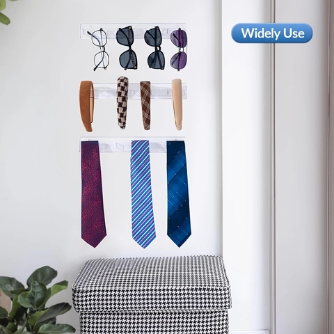 Modern Acrylic Wall Mounted Sunglasses Organizer Rack Transparent Glasses Display Holder For Home Office Storage Decor
