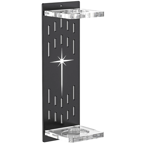 Acrylic Vertical Wall Mounted Lightsaber Display Stand Star Pattern Sword Holder Rack For Home Bedroom Collection Display