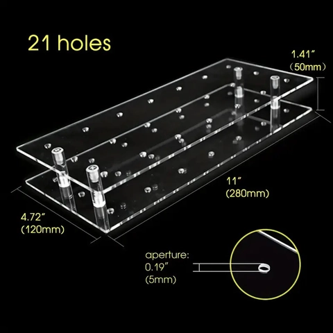 21 Holes Clear Acrylic Lollipop Display Stand Holder For Wedding Party Birthday Dessert Cake Pop Storage Display Rack