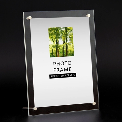 Transparenter Acryl Fotorahmen A4 A3 Zertifikat Display Ständer Kristallklarer Dokumentenhalter Mit Metallständern