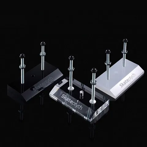 Acrylic Skateboard Wall Mount Rack Transparent Skateboard Display Stand Hanger For Longboard Deck Storage Kit With Stainless Steel Bolts