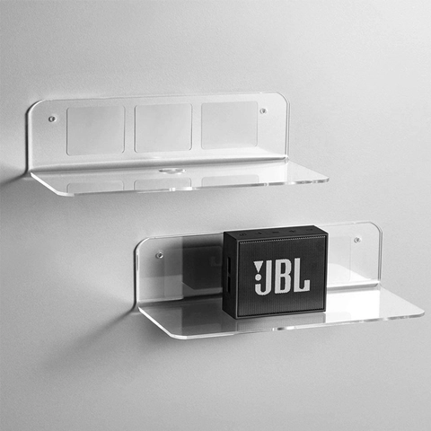 Acrylic Floating Wall Shelf Modern Minimalist Clear Storage Racks For Living Room Bedroom Bathroom Wall Mounted Organizer
