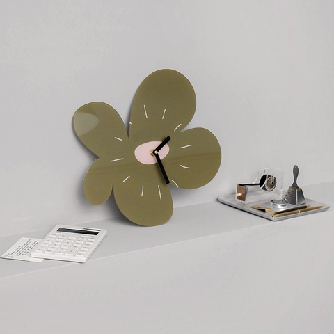 Nordic Creative Acrylic Wall Clock Modern Minimalist Art Flower Eye Hand Shape Decorative Silent Clock For Home Living Room Office