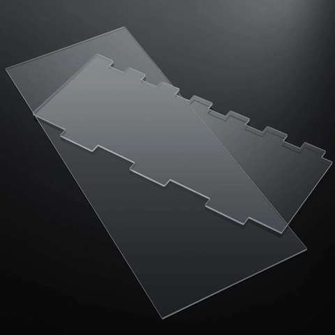 Clear Acrylic Cake Scraper Stripe Edge Smoother Spatula For Buttercream Texturing Modern Professional Baking Decorating Tool