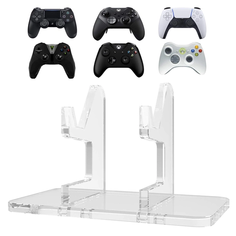 Support Universel en Acrylique pour Manette de Jeu Double Support de Bureau Mural Présentoir pour Manette de Jeu