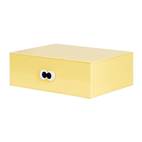 Acryl Schreibtisch Schubladen Aufbewahrungsbox Multifunktionaler Masken Schreibwaren Organizer Mit Süßem Cartoon Augen Griff Büro Deko