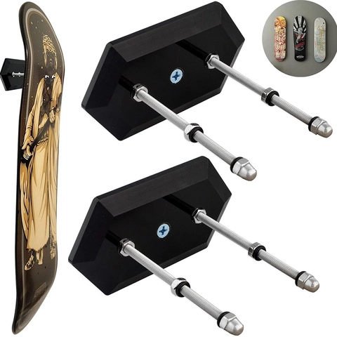 Acrylic Skateboard Wall Mount Rack Heavy Duty Floating Display Stand For Longboard Decks Professional Skateboard Storage Holder