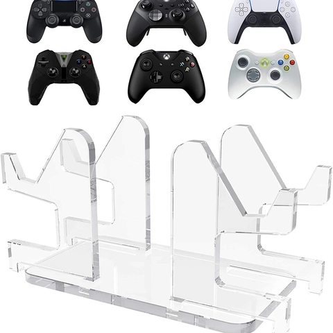 Supporto per Controller di Gioco in Acrilico Trasparente Display Desktop a Più Livelli per Vari Controller Rack di Stoccaggio