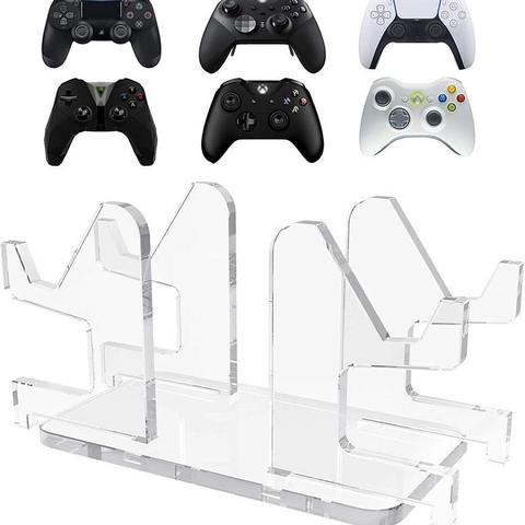 Supporto per Controller di Gioco in Acrilico Trasparente Display Desktop a Più Livelli per Vari Controller Rack di Stoccaggio