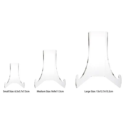 Clear Acrylic Display Stand For Plates Books Tea Cakes Transparent Plastic Easel Holder For Home Store Exhibition Decor