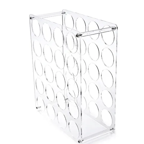 Acrylic 20-Hole Vinyl Roll Holder Detachable Storage Rack For DIY Craft Supplies Transparent Display Stand Organizer