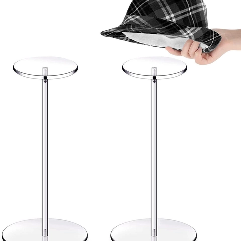 Supporto per Cappelli in Acrilico Espositore per Parrucche Organizzatore da Tavolo Minimalista per Cappellini Gioielli Orologi