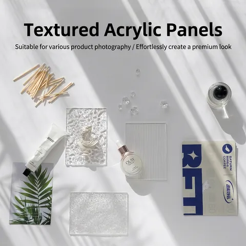 Acrylic Texture Board Photography Props Water Ripple Striped Ice Pattern Clear Decorative Geometric Background Background Plate