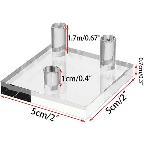 Transparent Acrylic Display Stand Multi Pillar Support Square Base For Crystals Minerals Rocks Specimens Geodes Home Decor