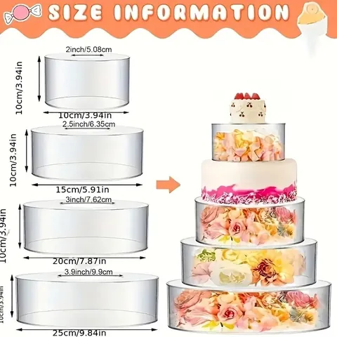 Klar Acryl Befüllbar Kuchenständer Set Für Hochzeit Geburtstag Party Desktop Dessert Display Riser Mit LED Lichterkette
