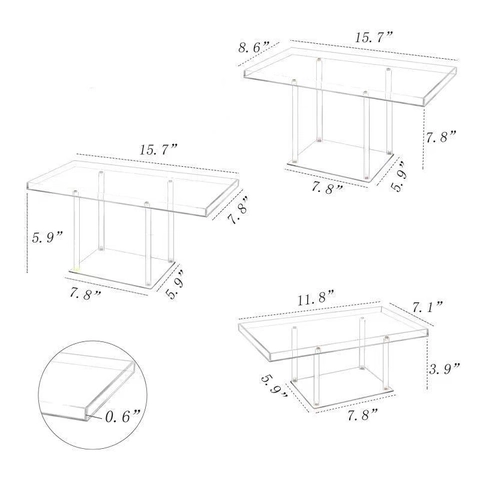 Klarer Acryl Tortenständer Quadratischer Cupcake Halter Für Hochzeit Party Tisch Dessert Display Organizer