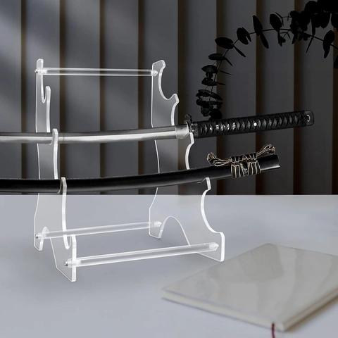 4-Tier Acrylic Lightsaber Stand Detachable Display Rack For Swords Katana Collection Holder Home Office Desktop Organizer