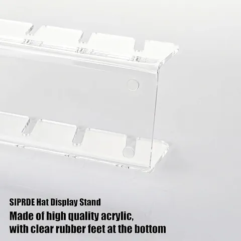 Acrylic Baseball Cap Organizer Display Stand For Desk Storage Modern Minimalist Hat Rack Holds Up To Seven Caps