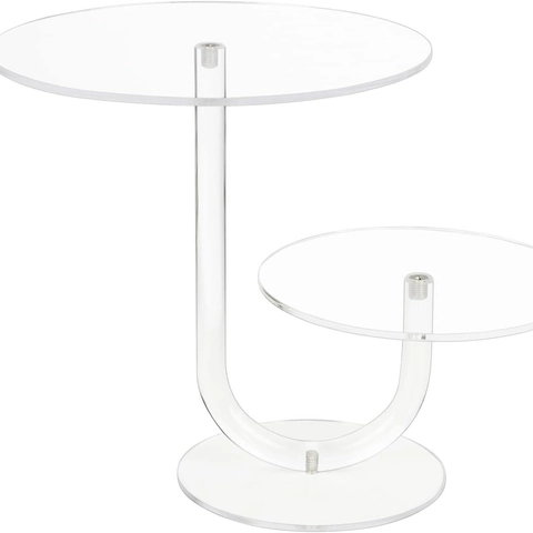 Transparente Acryl Tortenständer 2-Ebenen Rund Cupcake Turm Display Halter Für Geburtstag Hochzeit Party Dessert Dekoration