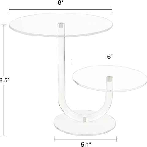 Transparente Acryl Tortenständer 2-Ebenen Rund Cupcake Turm Display Halter Für Geburtstag Hochzeit Party Dessert Dekoration