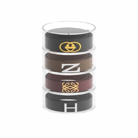 Klarer Acryl Gürtel Organizer Mit Magnetdeckel Stapelbare Zylindrische Aufbewahrungsbox Für Gürtel Uhren Schmuck Haarschmuck