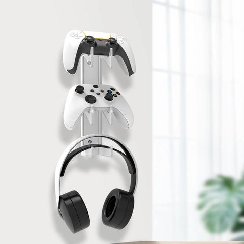 Acrylic Universal Controller Wall Mount Stand For PS5 PS4 Xbox Switch Transparent Gamepad And Headset Holder For Gaming Accessories