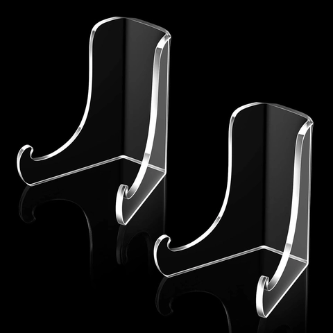 Espositore in Acrilico Trasparente Supporto per Piatti Cornice per Foto Supporto per Arte Cavalletto per Decorazione Casa Ufficio