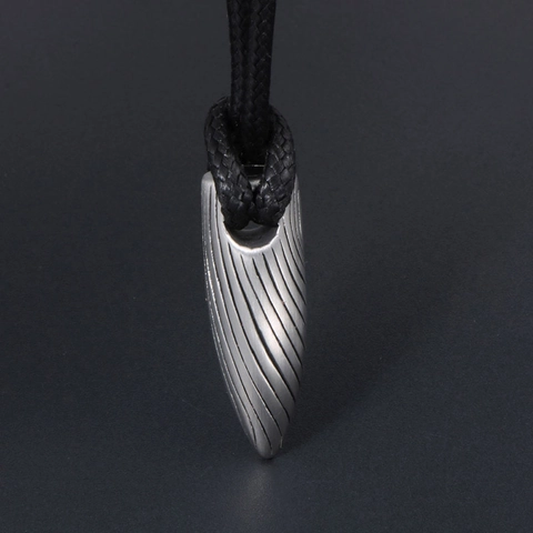 Men's Stainless Steel Bullet Pendant Necklace Industrial Punk Spiral Cone Charm Silver Bullet Jewelry For Men Gift
