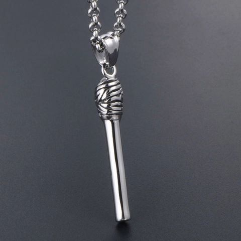 Gothic Titaniumstaal Soul-Eating Stick Lucifer Hanger Halsketting Voor Mannen Vrouwen Gepersonaliseerde Zilveren Sieraden Cadeau